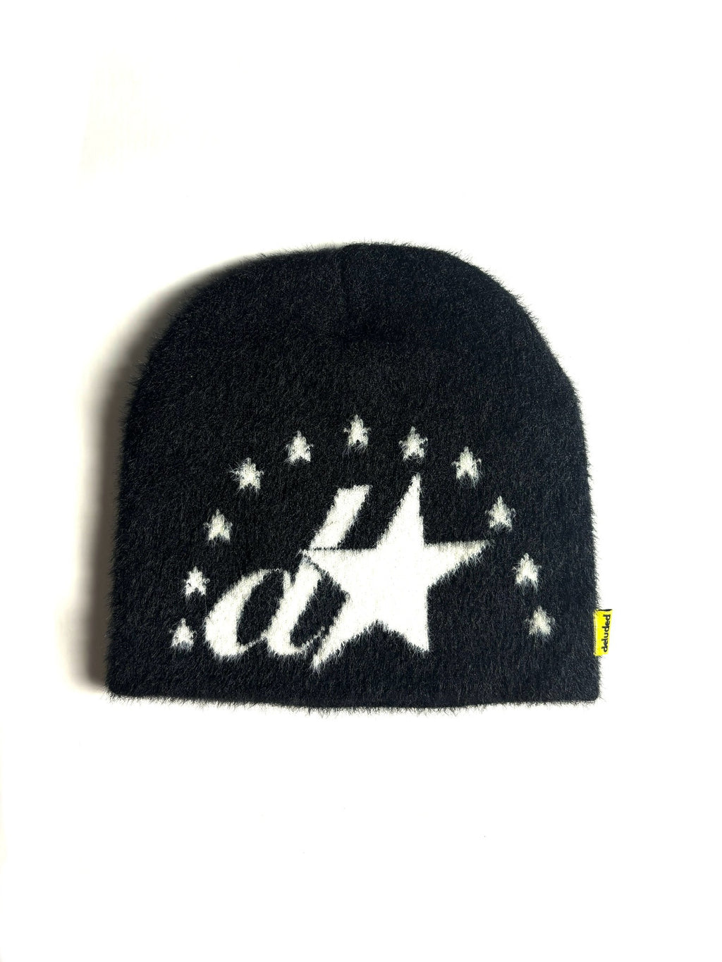FUZZY BEANIE IN ONYX BLACK