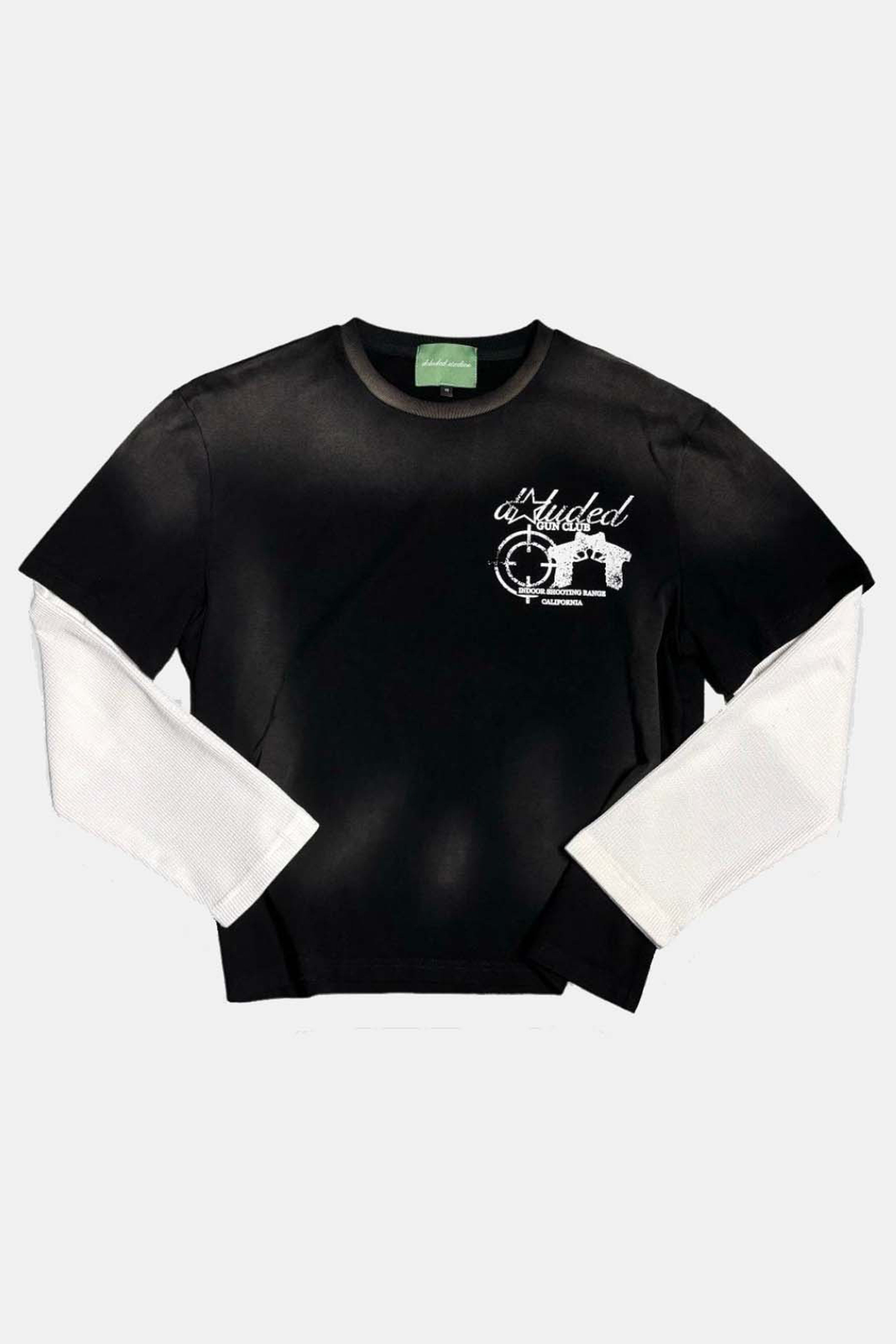 GUNCLUB LONGSLEEVE IN SUNFADED BLACK