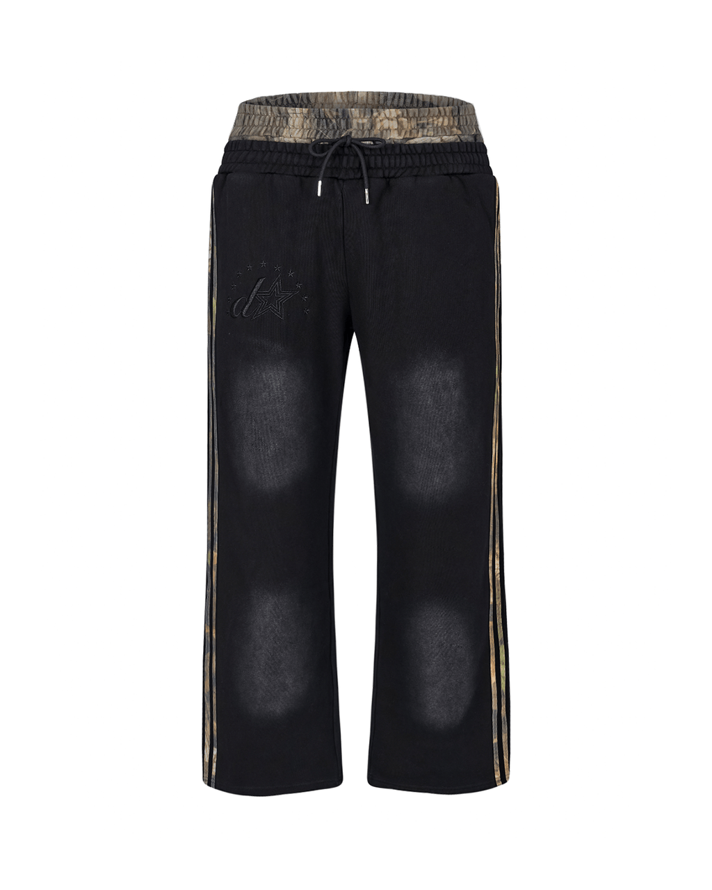 CAMO BOXER SWEATS IN WASHED BLACK