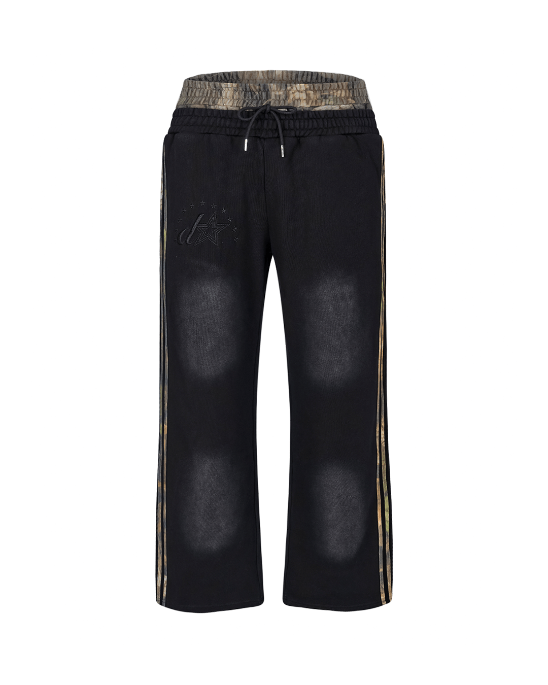 CAMO BOXER SWEATS IN WASHED BLACK