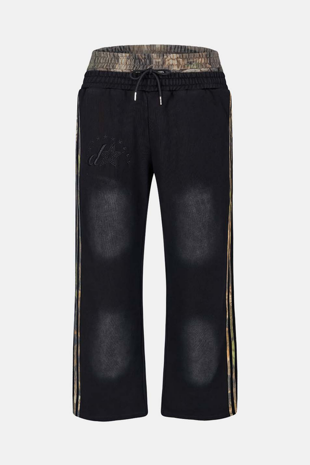 CAMO BOXER SWEATS IN WASHED BLACK