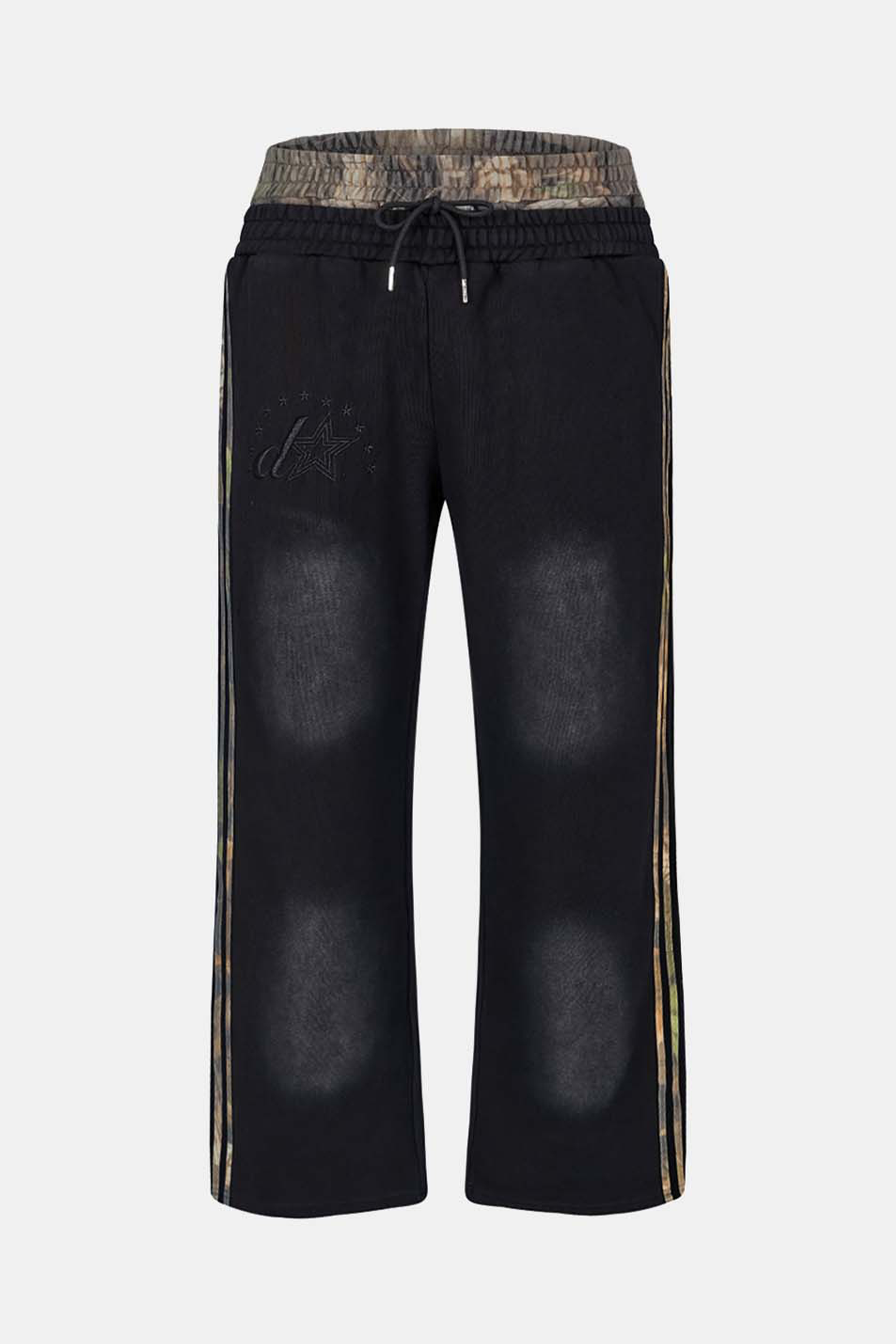 CAMO BOXER SWEATS IN WASHED BLACK