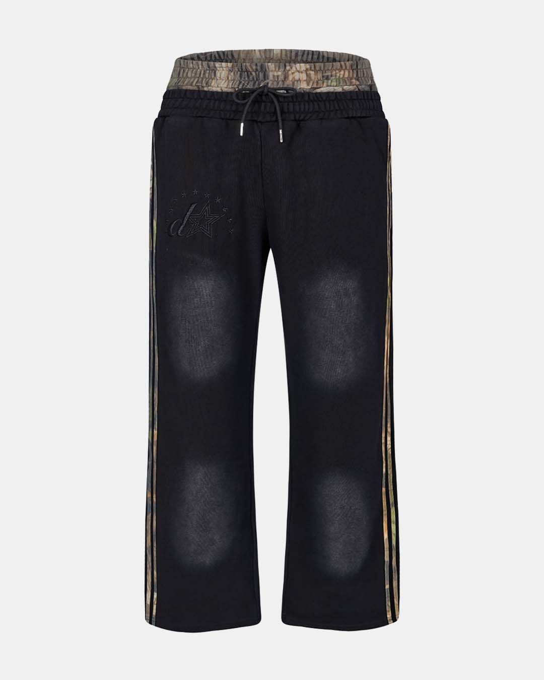 CAMO BOXER SWEATS IN WASHED BLACK