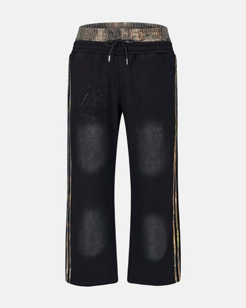 CAMO BOXER SWEATS IN WASHED BLACK